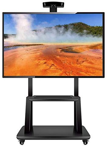 GDHKDDFL TV-Halterung, Universalboden mit Ablage und Rädern – Robuster Flachbildfernseher-Wagenständer for 32 43 50 55 60 65 75 Fernseher, Schwarz, Tragkraft 300 Pfund Schöne Landschaft