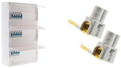Zenitech - Coffret Électrique Équipé 39 Modules 11 Disjoncteurs + Lot de 2 Bornes de Raccordement Horizontales pour Installation Domestique ou Professionnelle