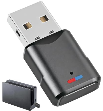 USB Bluetooth 5.3 Adapter für PS5 PC Wireless Audio Dongle mit Ultra-Low | Latency Plug & Play Transmitter Empfänger für Kopfhörer Lautsprecher kompatibel mit Windows 11 10 8 7 Mac Switch