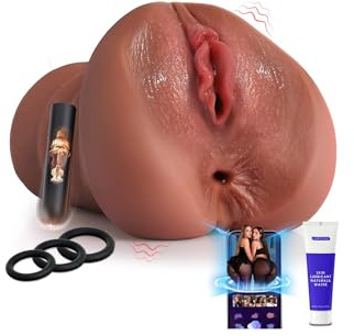 Cacuola Masturbateurs Réalistes 3 en 1 pour Hommes – Kit Masturbateur avec Mini Vibromasseur Interactif IA, Silicone Souple, Sex Toys pour Hommes et Couples
