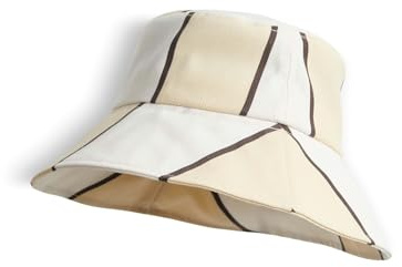 OPUS Damen Hut | Gestreifter Fischerhut aus Canvas Honey Butter, 0