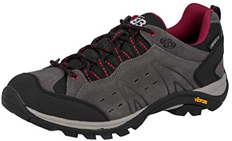 Brütting Unisex Mount Bona Low Trekking- & Wanderhalbschuhe, Grau Schwarz Bordeaux, 36 EU