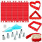 Woohome 15 Stück Silikon Backform Set - Teiliges Spritztüllen Set für DIY Ihre Kuchen Jede Form, Dekorieren Fondant Cupcakes Cookies Gebäck Tools