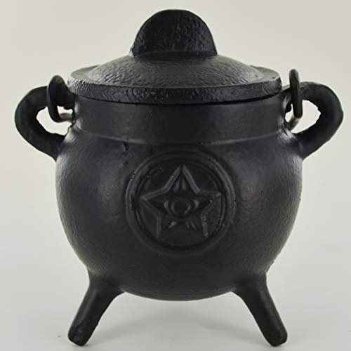 Cast Iron Cauldron Pentagram Small Witch & Magic Accessory for Wicca Potions Neopaganism Gift