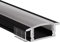 Alumino | LED Aluminiumprofil Schwarz | 100 cm | Einbauprofil | Semi Abdeckung | für 12 mm LED-Streifen | 1m | Rhein