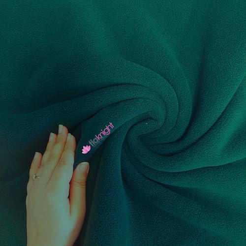 Anti-Pill Polar Fleece Fabric | Soft, Thick & Cuddly Washable Material | 150 cm Wide | Sold by The Metre | 50+ Colours (by Tia Knight) (Bottle Green, 1 Metre)