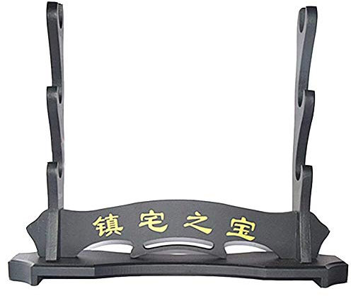 SHULI Japanischer Samurai Schwerthalter Samurai Schwert Katana Messer Wakizashi Tanto Ständer Schwert Tisch Display Halter, 3 Layer
