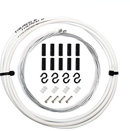 TRLREQ Universal Fahrrad Schalthebel Kabel Gehäuse Set für Shimano Sram Schaltwerk MTB Rennrad (weiß)