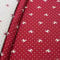 Jacquard Dekostoff Doubleface Stoff Hirsche & Punkte Meterware Rot-Beige