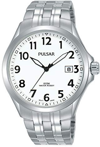 Pulsar Quarz Herren-Uhr Edelstahl mit Metallband PS9627X1