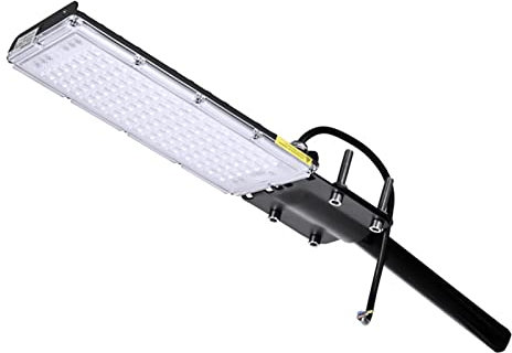 papasbox LED Straßenlaterne 100W Straßenlampe Straßenleuchte Aussenleuchte Mastleuchte Lampe Strassenlaterne Aussen Strassenlampe Hofbeleuchtung IP67 Weiß Wegeleuchten Sicherheits Wand Licht