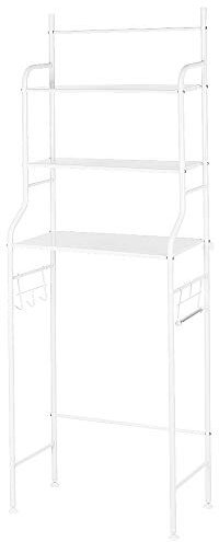 POPSPARKk Etagère de Salle de Bain Etagère de Rangement Salle de Bains,sur Les Toilettes ou la Machine à Laver,3 Etagères (Blanc)