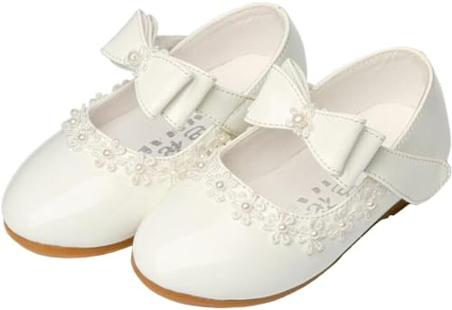 PPXID Mädchen Mary Jane Halbschuhe Bequem Taufschuhe Ballerinas Kleidschuhe