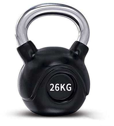 ZXQZ Fitness Hanteln Kettlebell-Gewichte, Eisen-Kettlebells Mit Vinylbeschichtung Für Boden- Und Geräteschutz, Geräuschreduzierung, Für Kern- Und Krafttraining Kleine Hantel (Size : 26kg)