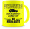 Samunshi® Auto Tasse mit Spruch Geschenk für Mann Frau Oma oder Opa Kaffeetasse groß Lustige Tassen zum Geburtstag neon gelb 300ml