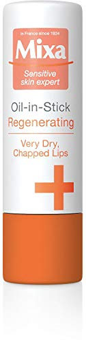 Mixa Öl Lippenpflege Regenerierend,Pflege für sehr trockene und rauen Lippen, 4,7ml