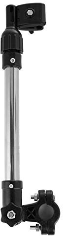 Bnineteenteam Fahrrad Schirmständer, Fahrrad 2-2,5 cm Lenker Edelstahl Schirmhalter 360 ° Verstellbarer Regenschirmclip Einziehbarer Regenschirmhalter für Fahrrad, Kinderwagen, MBC,