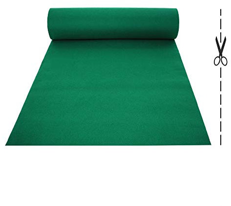 Olivo.shop Rouleau de tapis vert sur mesure effet moquette pour mariages et événements, tapis de course, guide pour cérémonies et magasins avec fond antidérapant (2 x 10 m)