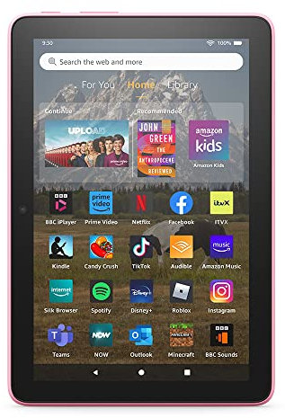 Certified Refurbished Amazon Fire HD 8 tablet | 8-inch HD display, 64 GB, 30% faster processor, designed for portable entertainment, 2022 release, with ads, Rose