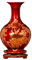 GMTstore Retro Porzellanvase Keramik Blumenvase Für Wohnkultur Chinesische Keramik Mini Vase Antike Dekorative Vase Tischdekoration Vase (Color : Red, Size : 14x22cm)