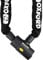 Oxford 1 2.0m Alarm 10 10mm Square Link General Purpose Chain Lock Motorcycle/Bicycle Security, Black