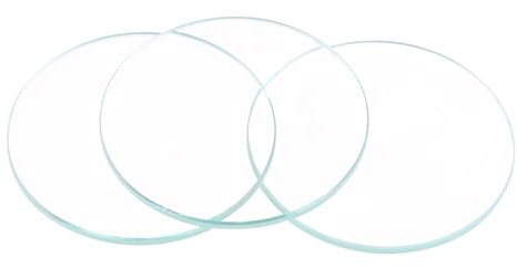 sourcing map 6-Pack Watch Crystal Lens Glass 19mm Dia. Round Flat Mineral Replacement Parts for Watchmaker Repair