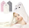 Nizirioo 3 Pcs Kapuzenhandtuch Baby, Erstausstattung Babyhandtuch Mit Kapuze 80 X 80 cm, Kapuzenbadetuch, Baby Handtuch Kapuze Personalisiert, Badetuch Mit Kapuze DREI Muster