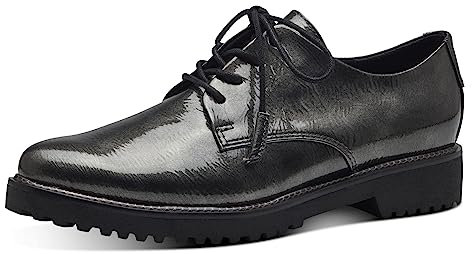 Marco Tozzi Damen 2-23712-41 Schnürer, DK.Grey PATENT, 40 EU