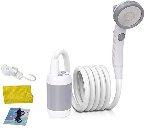 Laserbeak Douche Rechargeable à Piles Douche Portable Camping Douche de Voyage Douche Électrique Mobile Douche Portable Extérieur Douche Intégré 5000 mAh Grande Capacité Câble USB