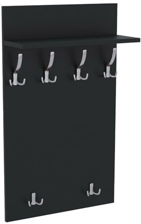 AKKE Garderobenpaneel, Wandgarderobe, PVC Maxi, Anthrazit, 90cm x 60 cm