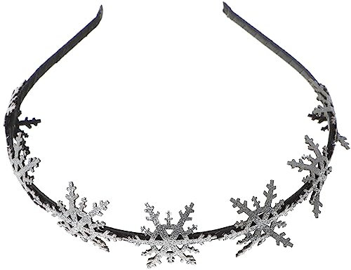 Weihnachtshaarband mit Schneeflocken Haarreifen, Glitzer Kopfschmuck