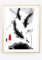 Din A4 Kunstdruck ohne Rahmen - Koi - Kois Goldfisch Fisch Fische - Tuschemalerei Japan China - Bild Poster Druck