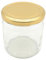 48x Twist Off Gläser 500g (405ml) im Karton mit Deckel für Lebensmittel Honiggläser Neutralgläser Glas Bienen Honig Marmelade Früchte Vorratsglas Rundgläser, Gold