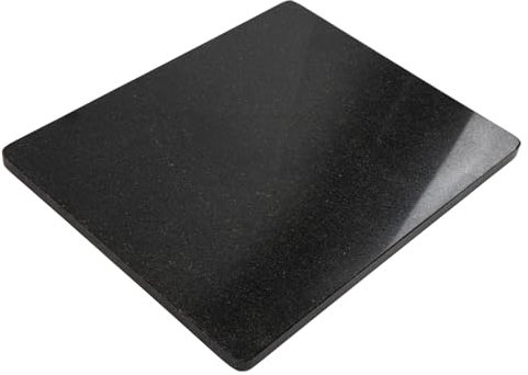 Lovdeco Schneidebrett aus Granit, für Küche, große schwarze Marmorplatte, Geschenk mit rutschfesten Füßen, 40,6 x 50,8 cm, 1 Stück