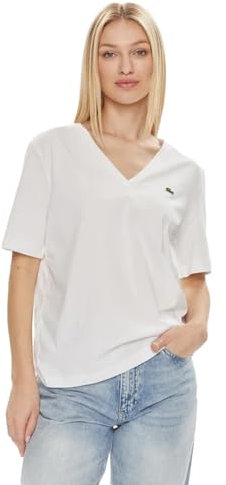 Lacoste-Tee-Shirt femme-TF7300-00, Blanc, 40