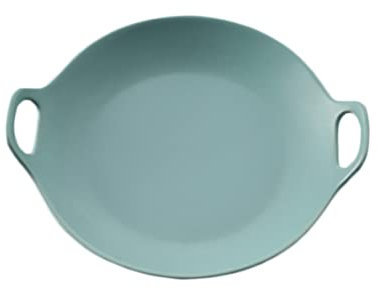LIFKOME 8 Piatto Da Portata Con Manici Teglia Per Pizza Vassoio Piatti Per Antipasti Piatto Per Pizza in Ceramica Piatti Da Portata in Ceramica Piatti Rotondi Da Cucina Forno Binaurale