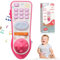 Aolso Télécommande TV, Jouet télécommandé de Musique,Jouets Musical d'apprentissage Précoce de Téléphone,télécommande du simulateur de bébé, Apprentissage Pendant 6 Mois + Garçons ou Filles(Rose)