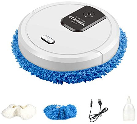 Fzzuzdlap Robot aspirador inteligente para barrer, trapeador inteligente, mopa y húmeda, humidificador, robot de succión fuerte, A