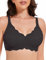 MOEOZLLO Petal Seamless Minimiser BH Damen Ohne Bügel V-Ausschnitt Bralette Damen BHS Ultra Comfort Schlaf BH Mit ZusäTzlicher BH-VerläNgerung（Dunkel Grau,L