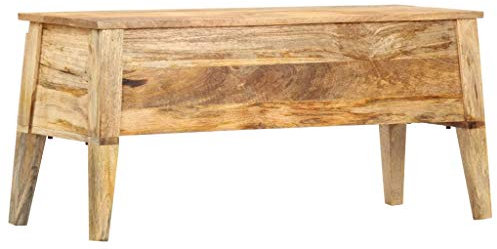 Juroupi Aufbewahrungstruhe Auflagenbox Truhen Auflagenboxen Kisten Aufbewahrung 99 x 35 x 48 cm Massivholz Mango