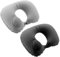 2Pcs Inflatable Travel Pillow Press Automatic Inflatable Travel Neck U Shape Portable Pillow Neck&Head Support Christmas Thanksgiving for Sleeping, Airplane,Train, Car, Office, Camping (Grey/Black)