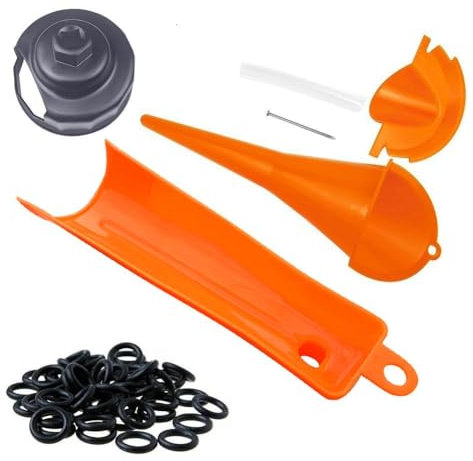 MACHSWON Kit cambio olio per Harley - Strumento, chiave filtro olio, set di imbuti olio, imbuto olio primario moto, 50PCS 11105 tappo di scarico O-Ring