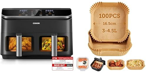 COSORI R901 Heißluftfritteuse & Backpapier für Heißluftfritteuse