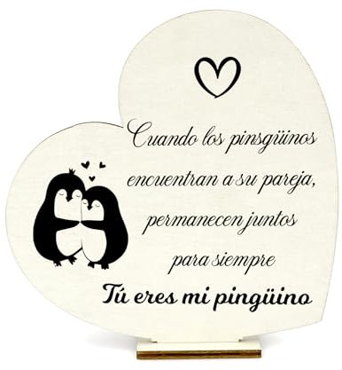 Regalos para Parejas, Placa de Madera Corazón, Regalo San Valentin Regalos para Ella Regalo para Novia Regalos Aniversario Pareja Regalos para Mi Mujer Regalos Marido Regalos Originales para Parejas