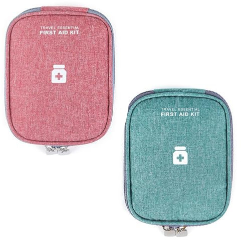 Medikament Tasche Klein,Mini Erste-Hilfe-Tasche,Leere Erste-Hilfe-Tasche,Medizin Aufbewahrungstasche,Tragbar Medikamententasche,Mini Erste Hilfe Tasche Leer,Medikamententasche Unterwegs Klein,2 Stück