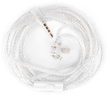 CCZ UP01 Plus 78 pulgadas OFC chapado en plata cable mejorado 0.75 mm cancelación de ruido cable de auriculares para KZ EDX PRO/ZSN PRO X/ZS12 PRO X/ZS10 PRO X/ZS10 PRO/ZAS/KBEAR Storm/Flash con