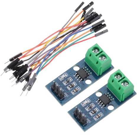 QUARKZMAN 2 Stück ACS712 Stromsensor-Modul 30A Bereich Hall-Effekt-Stromsensor Strommessung AC/DC mit Kabel zur Erkennung von Strom