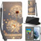 PHINIENLAND Handyhülle für Samsung Galaxy S21 FE Hüllen Premium Leder Case Klappbar Wallet Magnet Kartenfach Standfunktion Schutzhülle kompatibel mit Samsung S21 FE Cover,Löwenzahn