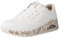 Skechers Damen UNO Loving Love Sneaker, White Durabuck/Rose Gold Print Trim, 42 EU