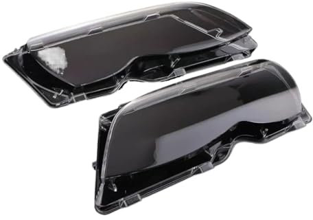 VBKSLVRL Cubierta de cristal for faros delanteros de coche, pantalla de lámpara, carcasa de faro compatible con BMW Serie 3 E46 318i 320i 325i 4 puertas sedán 2002-2005